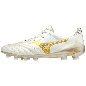 Mizuno Morelia Neo II Md Womens Football Boots Canada - White/Gold